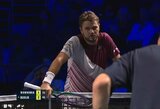 S.Wawrinka pusfinalyje atlaikė tik 3 geimus, pralaimėjęs H.Hurkaczas iškris iš pirmojo dešimtuko