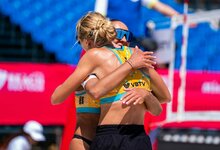 Ieva Dumbauskaitė ir Gerda Grudzinskaitė („Volleyball World“ nuotr.) | Organizatorių nuotr.