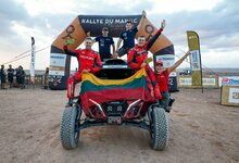 Mindaugas Sidabras ir Ernestas Česokas Maroko ralyje | Komandos nuotr.