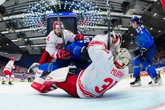 Kazachstanas – Lenkija rungtynių akimirka | IIHF nuotr.