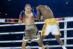 Eimantas Stanionis – Jabulani Makhense kovos akimirka | Teodoro Biliūno / BNS foto nuotr.