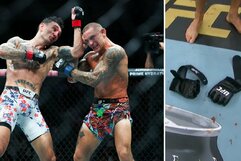 Dustinas Poirier ir Maxas Holloway | Scanpix nuotr.