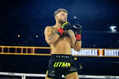 Dominykas Dirkstys – Naglis Kanišauskas kovos akimirka | Teodoro Biliūno / BNS foto nuotr.