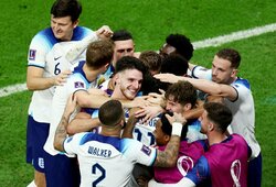 Velsą sutriuškinusi Anglijos rinktinė užtikrintai tapo 2022 m. Pasaulio taurės B grupės nugalėtoja 