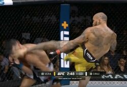 „UFC on ESPN 41“: M.Vera fantastišku kojos spyriu nokautavo D.Cruzą ir sulaužė jo nosį