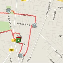 5.07 km trasa Marijampolėje