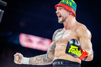 Sergejus Maslobojevas – Jimmy Livinus Omani | Eriko Ovčarenko / BNS foto nuotr.