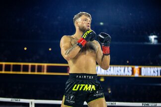 Dominykas Dirkstys – Naglis Kanišauskas kovos akimirka | Teodoro Biliūno / BNS foto nuotr.