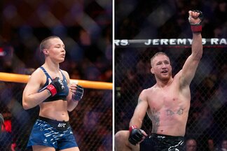 Rose Namajunas ir Justinas Gaethje | Scanpix nuotr.