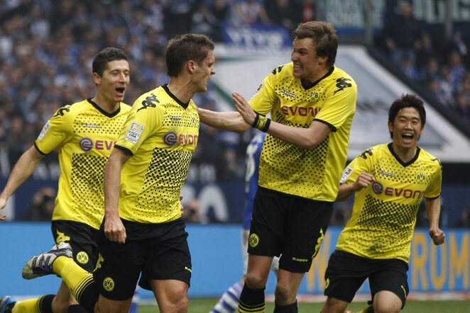 Dortmundo „Borussia“ komandos futbolininkai | Reuters/Scanpix nuotr.