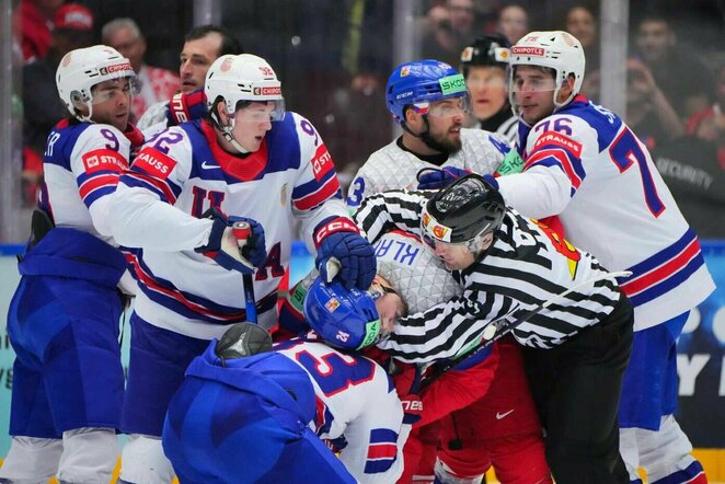 JAV – Čekijos rungtynių akimirka | IIHF nuotr.