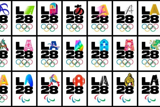 Los Andželo olimpiados logotipai | Organizatorių nuotr.