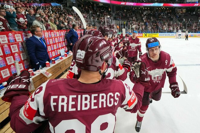 Latvija – Norvegija rungtynių akimirka | IIHF nuotr.