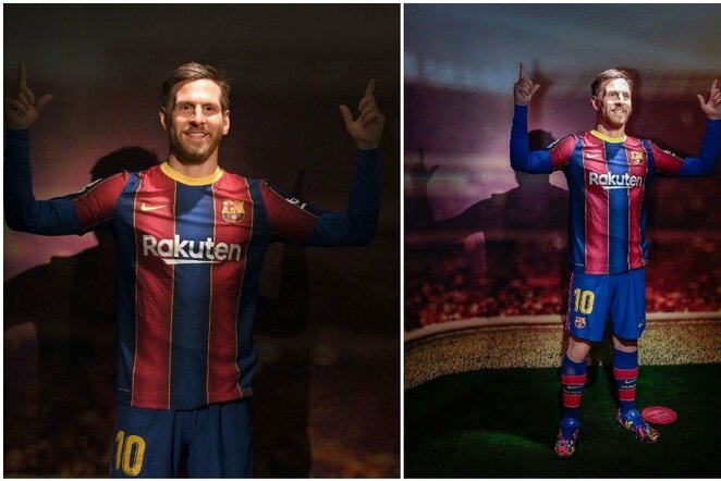 Lionelio Messi vaškinė figūra | „Twitter“ nuotr.
