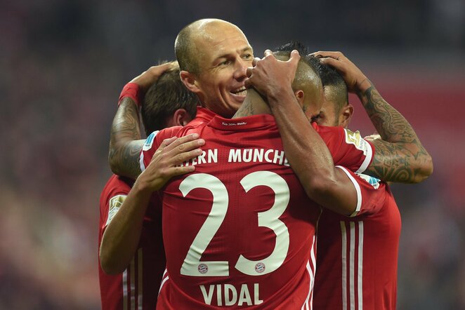 „Bayern“ ekipa džiaugiasi trečiu įvarčiu | Scanpix nuotr.