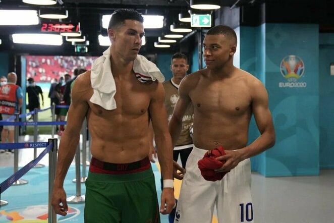 Cristiano Ronaldo ir Kylianas Mbappe | Organizatorių nuotr.