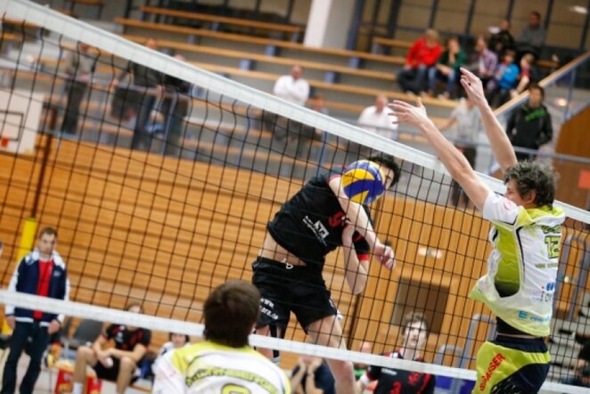 Lukas Gudas (blokuoja varžovo smūgį) | volleyball-bundesliga.de nuotr. 