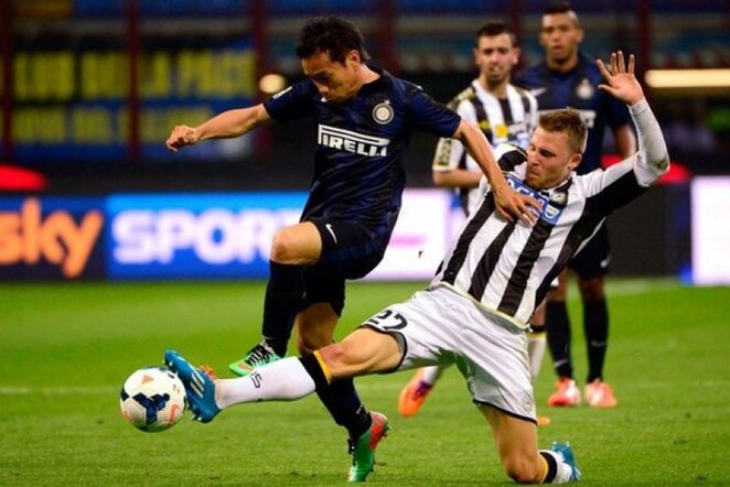 „Inter“ ir „Udinese“ rungtynių akimirka | AFP/Scanpix nuotr.