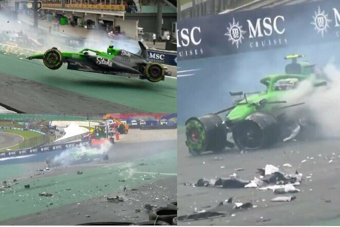 Gabrielio Bortoleto avarija | „Stop“ kadras