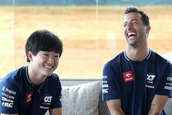 Yuki Tsunoda ir Danielis Ricciardo | Instagram.com nuotr