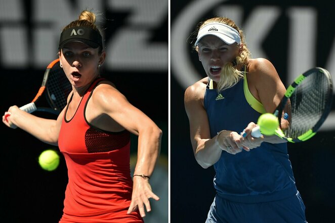 Simona Halep ir Caroline Wozniacki | Scanpix nuotr.