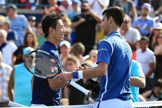 Novakas Djokovičius ir Kei Nishikori | Scanpix nuotr.