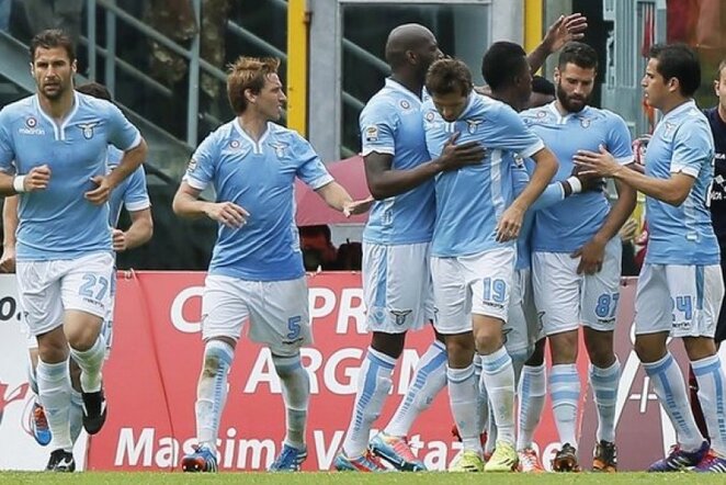 „Lazio“ džiaugiasi įvarčiu | AP/Scanpix nuotr.