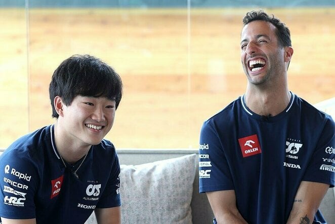 Yuki Tsunoda ir Danielis Ricciardo | Instagram.com nuotr