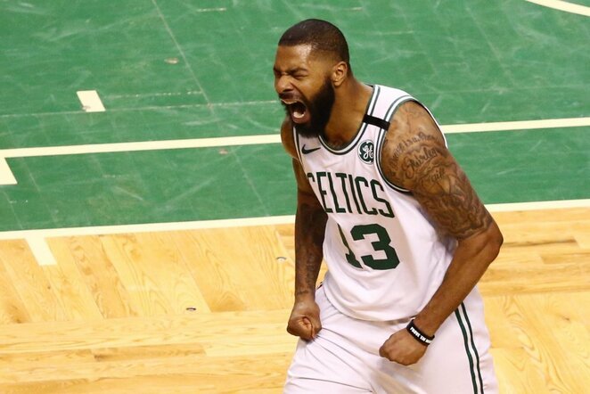 14 – Marcusas Morrisas. Šio sezono statistika „Celtics“ klube – 13,9 tšk., 6,1 atk. kam., 1,5 rez. perd. Indėlis į pergales: 26,8. | Scanpix nuotr.