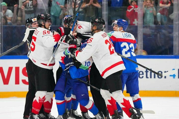 Slovakija – Kanada rungtynių akimirka | IIHF nuotr.