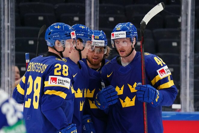 Švedijos – Norvegijos rungtynių akimirka | IIHF nuotr.