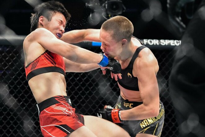 Weili Zhang ir Rose Namajunas | Scanpix nuotr.