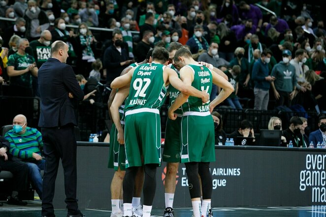 „Žalgiris“ – „AX Armani“ rungtynių akimirka | Eriko Ovčarenko / BNS foto nuotr.
