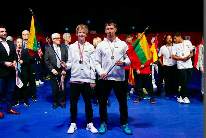 Erikas Balkūnas ir treneris Algirdas Draugelis | asmeninio archyvo nuotr.