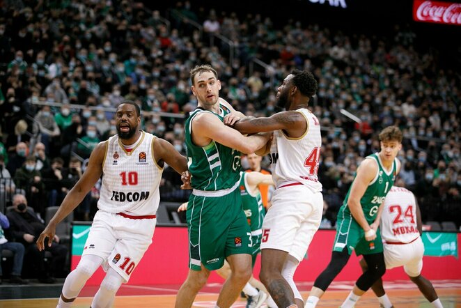 „Žalgiris“ – „AS Monaco“ rungtynių akimirka | Eriko Ovčarenko / BNS foto nuotr.