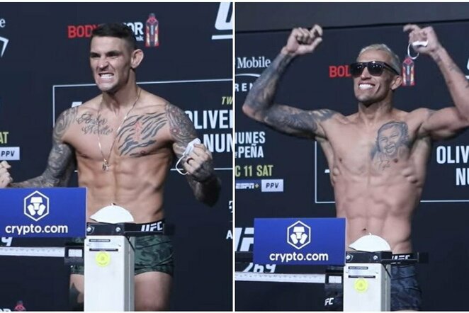 Dustinas Poirier ir Charlesas Oliveira | Youtube.com nuotr.