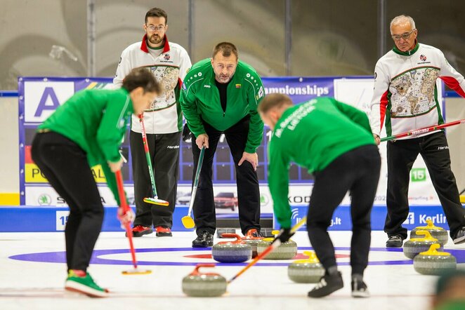 Lietuvos kerlingo rinktinė Europos čempionato C divizione | Sauliaus Čirbos nuotr.