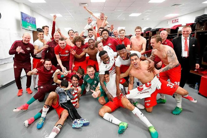 „Spartak“ žaidėjų triumfas | „Twitter“ nuotr.