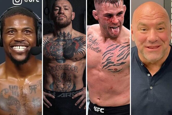 Kevinas Hollandas, Conoras McGregoras, Dustinas Poirier, Dana White'as | Instagram.com nuotr