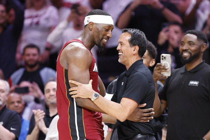 Adebayo ir Spoelstra | Scanpix nuotr.