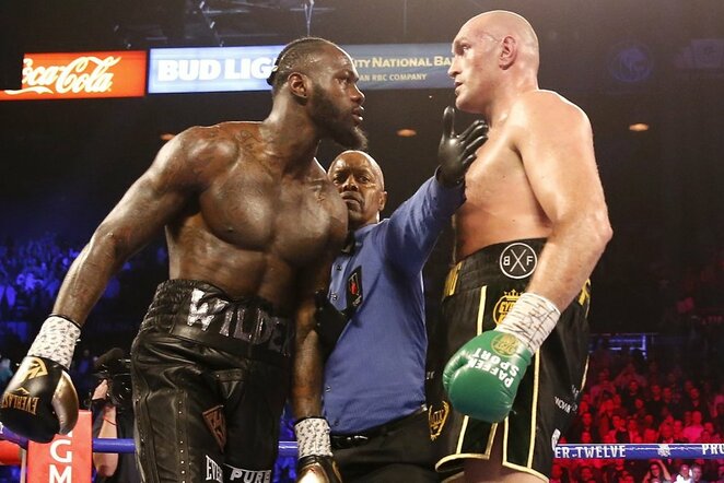 Deontay Wilderis ir Tysonas Fury | Scanpix nuotr.