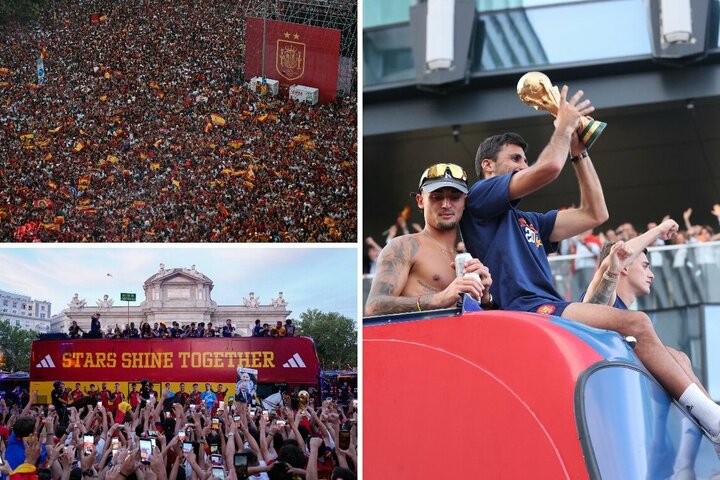 Ispanijos rinktinės sutiktuvės Madride | EPA nuotr.