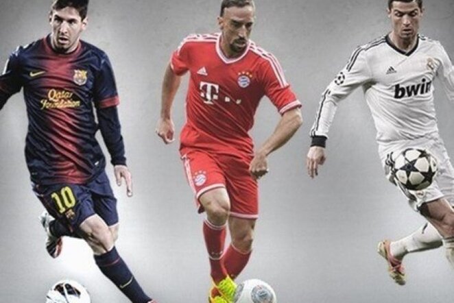 Lionelis Messi, Franckas Ribery ir Cristiano Ronaldo | uefa.com nuotr.