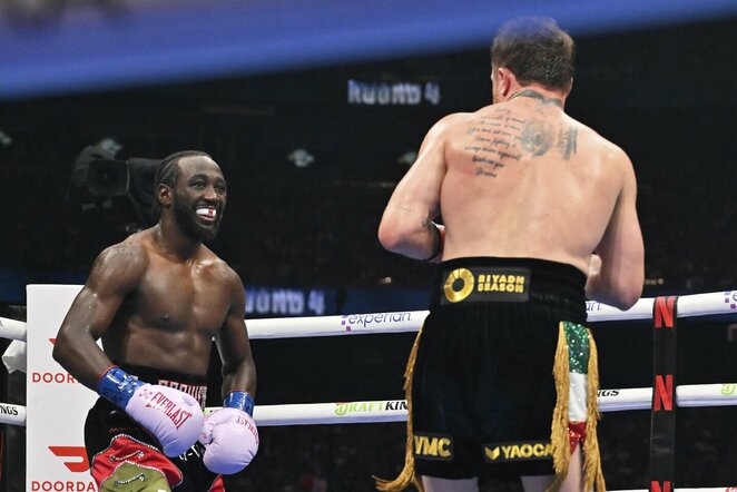 Terence'as Crawfordas ir Saulis „Canelo“ Alvarezas | Scanpix nuotr.