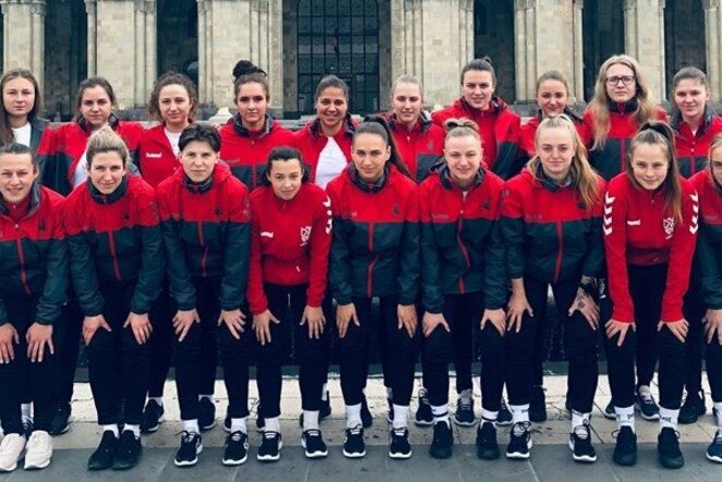 Lietuvos moterų futbolo rinktinė Armėnijoje | LFF nuotr.
