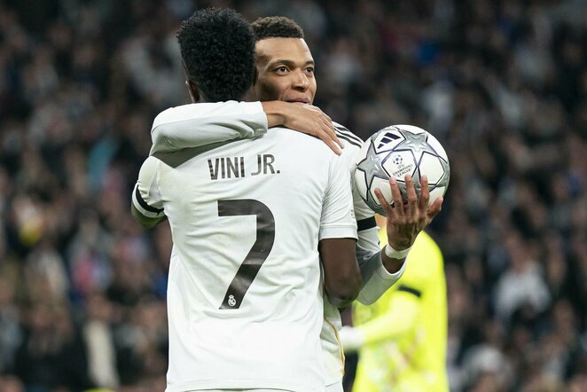 Kylianas Mbappe ir Vinicius Junioras | Scanpix nuotr.