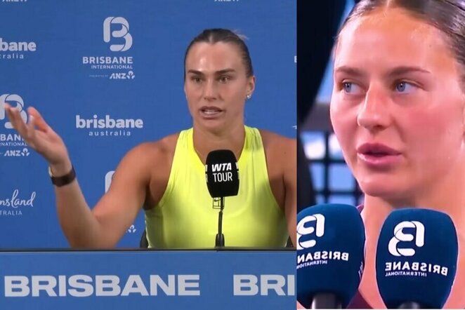 Aryna Sabalenka ir Marta Kostiuk | „Stop“ kadras