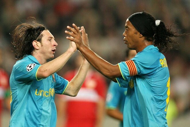 Lionelis Mess ir Ronaldinho | Scanpix nuotr.