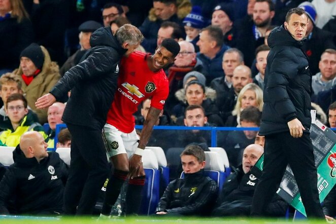 Ole Gunnaras Solskjaeras ir Marcusas Rashfordas | Scanpix nuotr.