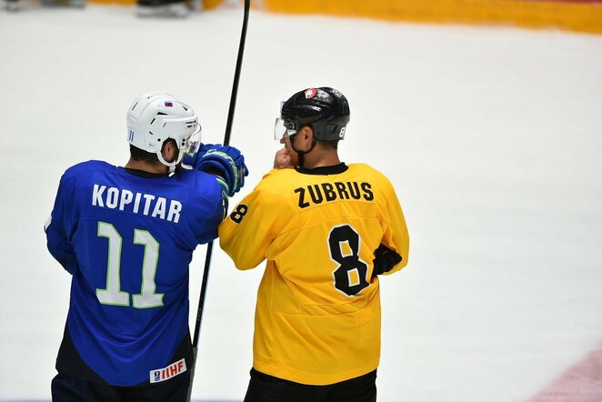 Anže Kopitaras ir Dainius Zubrus | Marat Akimzhanov nuotr.